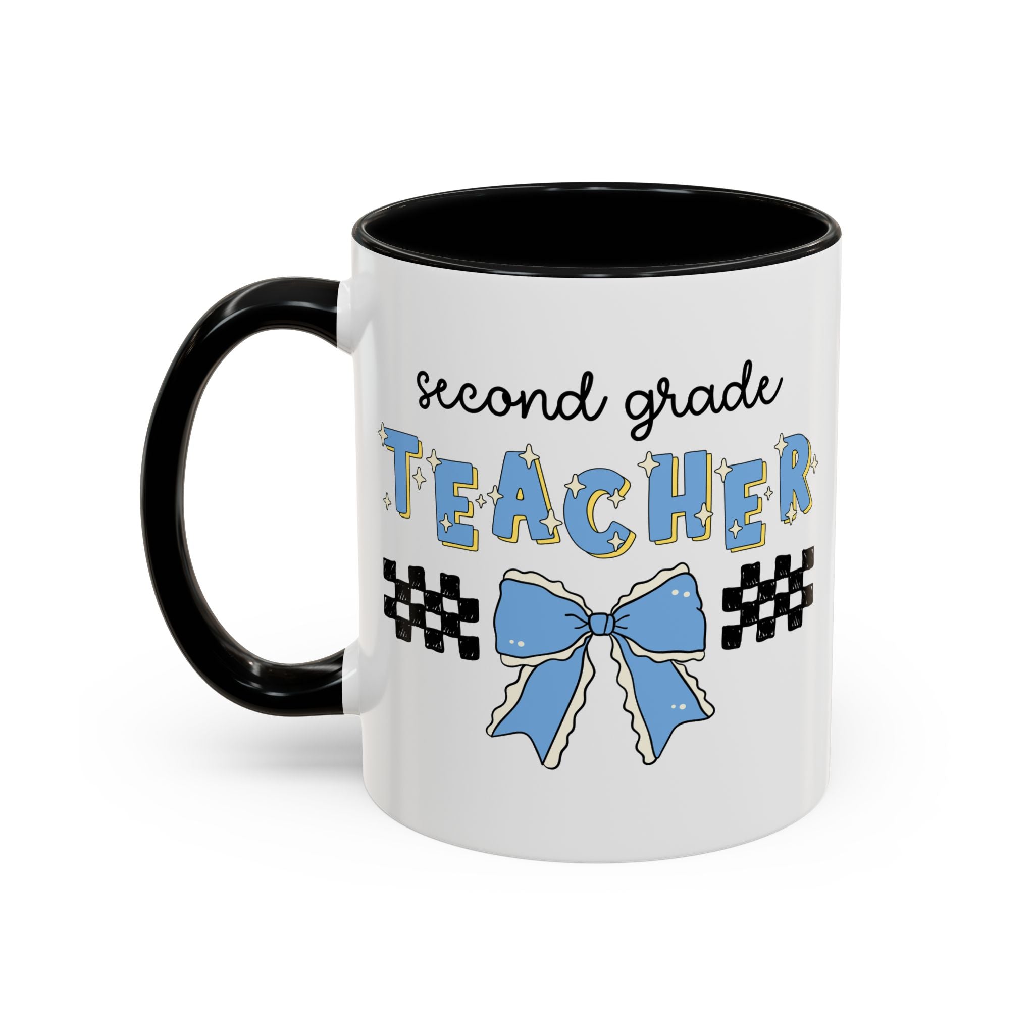 Second Grade Teacher Coffee Mug for First Day of School, Meet the Teacher Night, Cute Teaching Major Gift, New 1st Grade Teacher, Mug with Bow - Opal and June