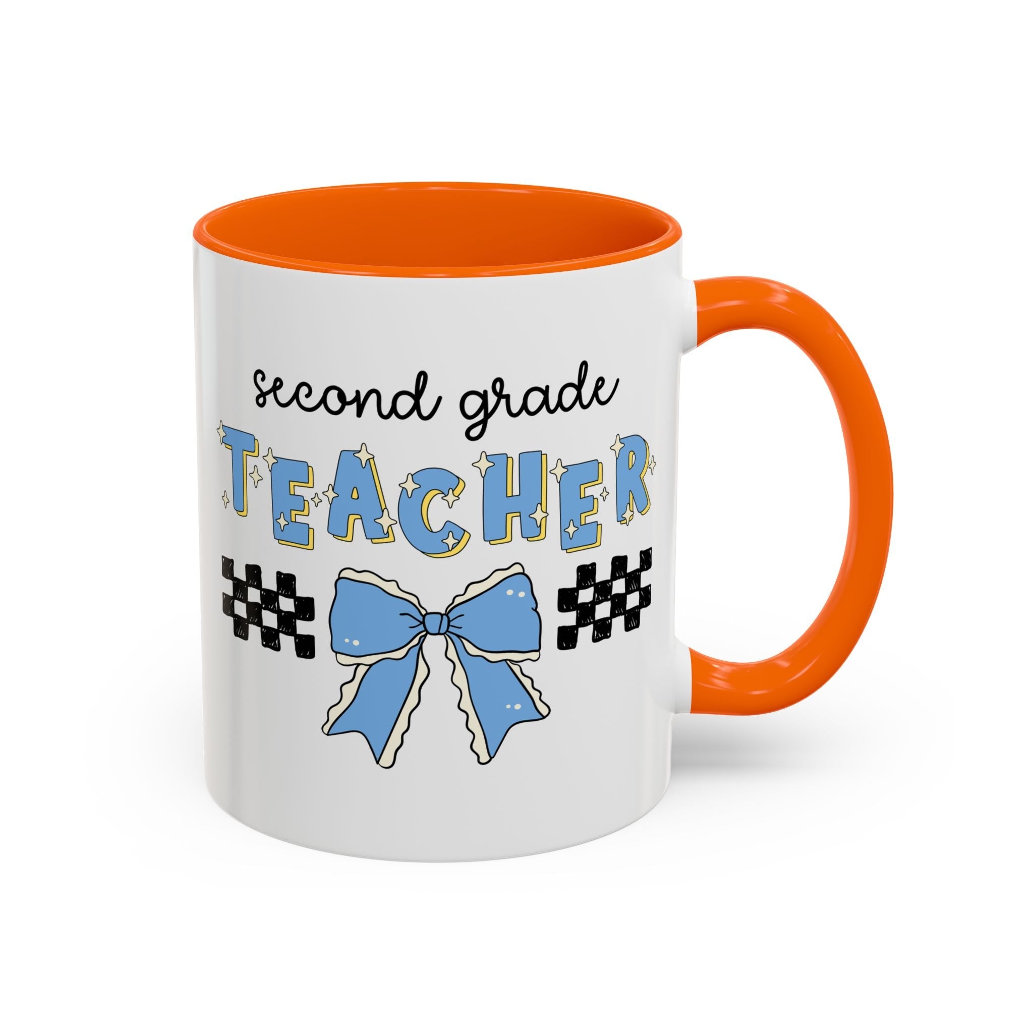Second Grade Teacher Coffee Mug for First Day of School, Meet the Teacher Night, Cute Teaching Major Gift, New 1st Grade Teacher, Mug with Bow - Opal and June