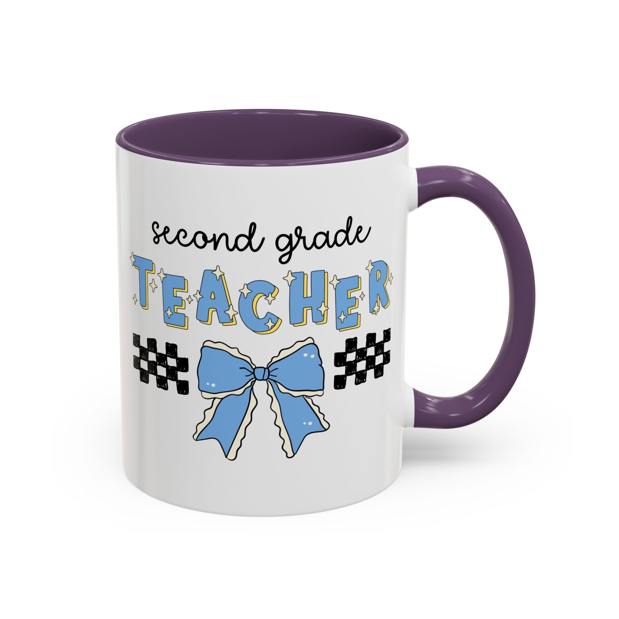 Second Grade Teacher Coffee Mug for First Day of School, Meet the Teacher Night, Cute Teaching Major Gift, New 1st Grade Teacher, Mug with Bow - Opal and June