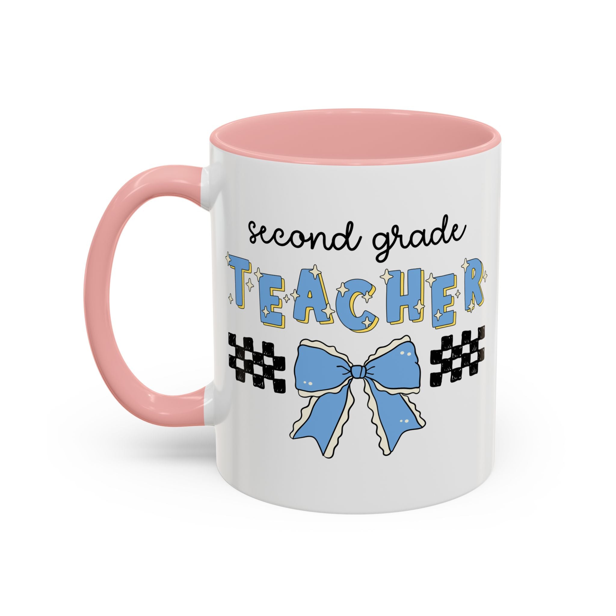 Second Grade Teacher Coffee Mug for First Day of School, Meet the Teacher Night, Cute Teaching Major Gift, New 1st Grade Teacher, Mug with Bow - Opal and June