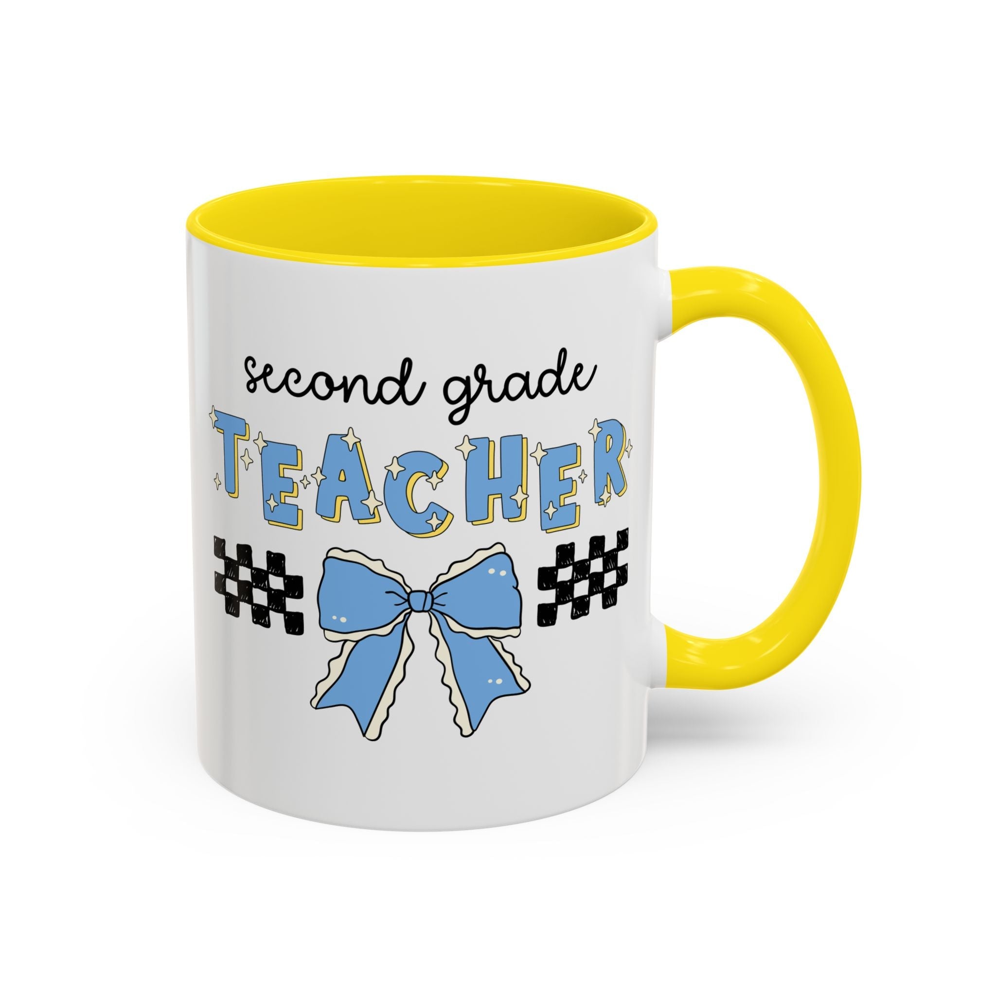 Second Grade Teacher Coffee Mug for First Day of School, Meet the Teacher Night, Cute Teaching Major Gift, New 1st Grade Teacher, Mug with Bow - Opal and June