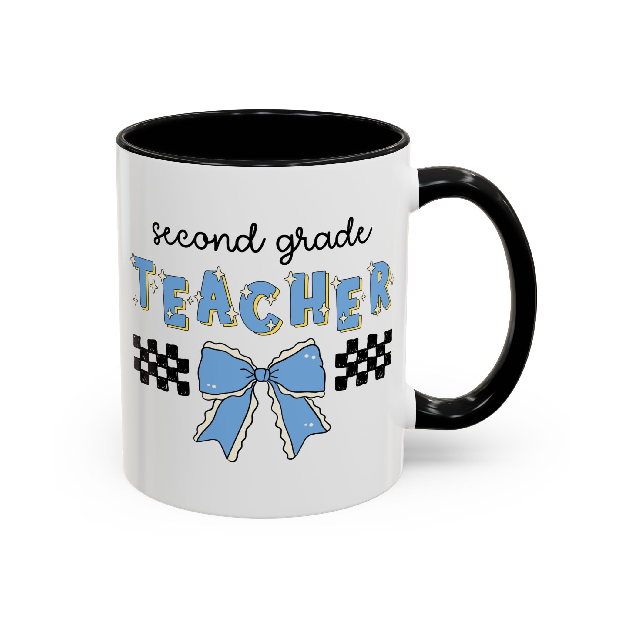 Second Grade Teacher Coffee Mug for First Day of School, Meet the Teacher Night, Cute Teaching Major Gift, New 1st Grade Teacher, Mug with Bow - Opal and June