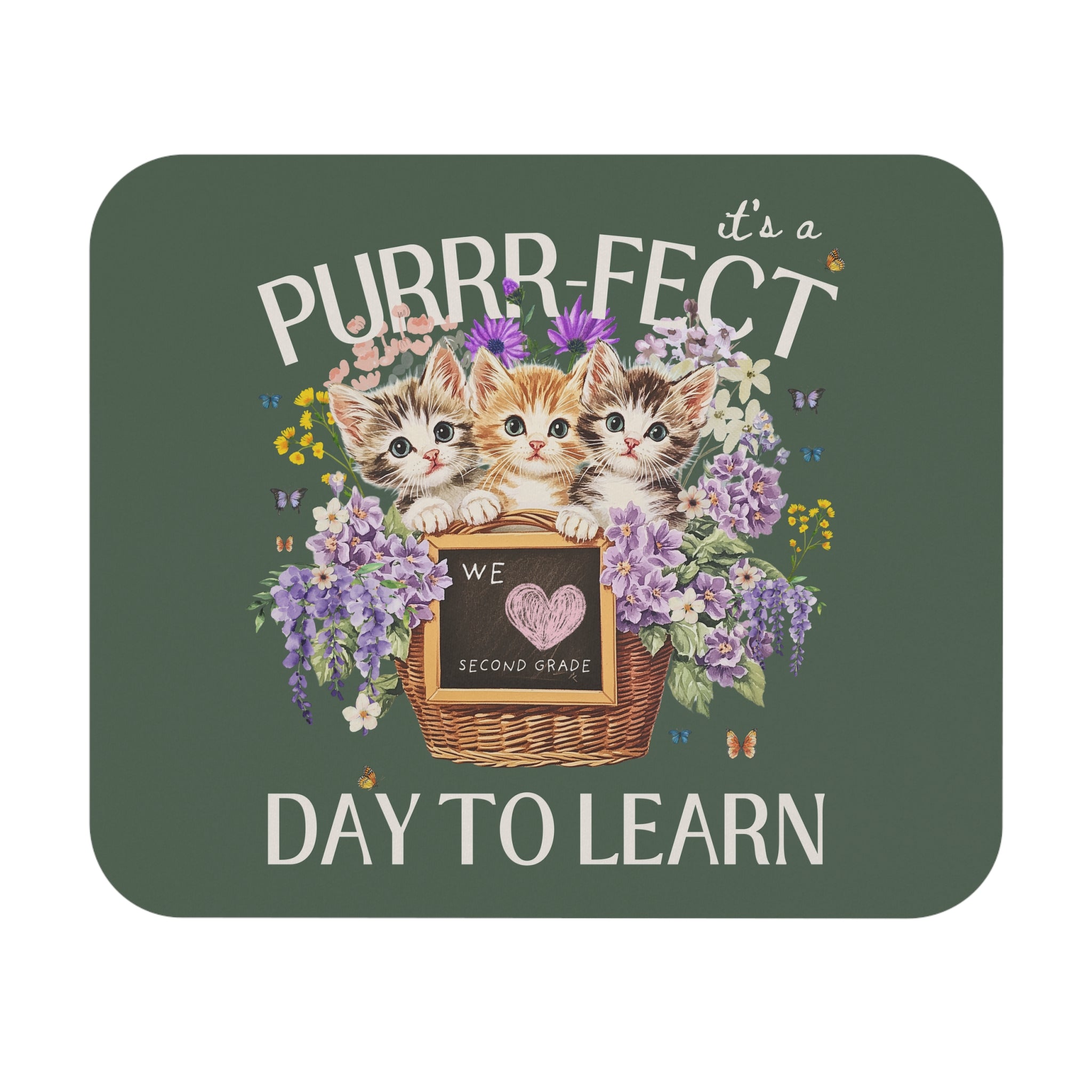 Second Grade Teacher Mousepad - Opal and June