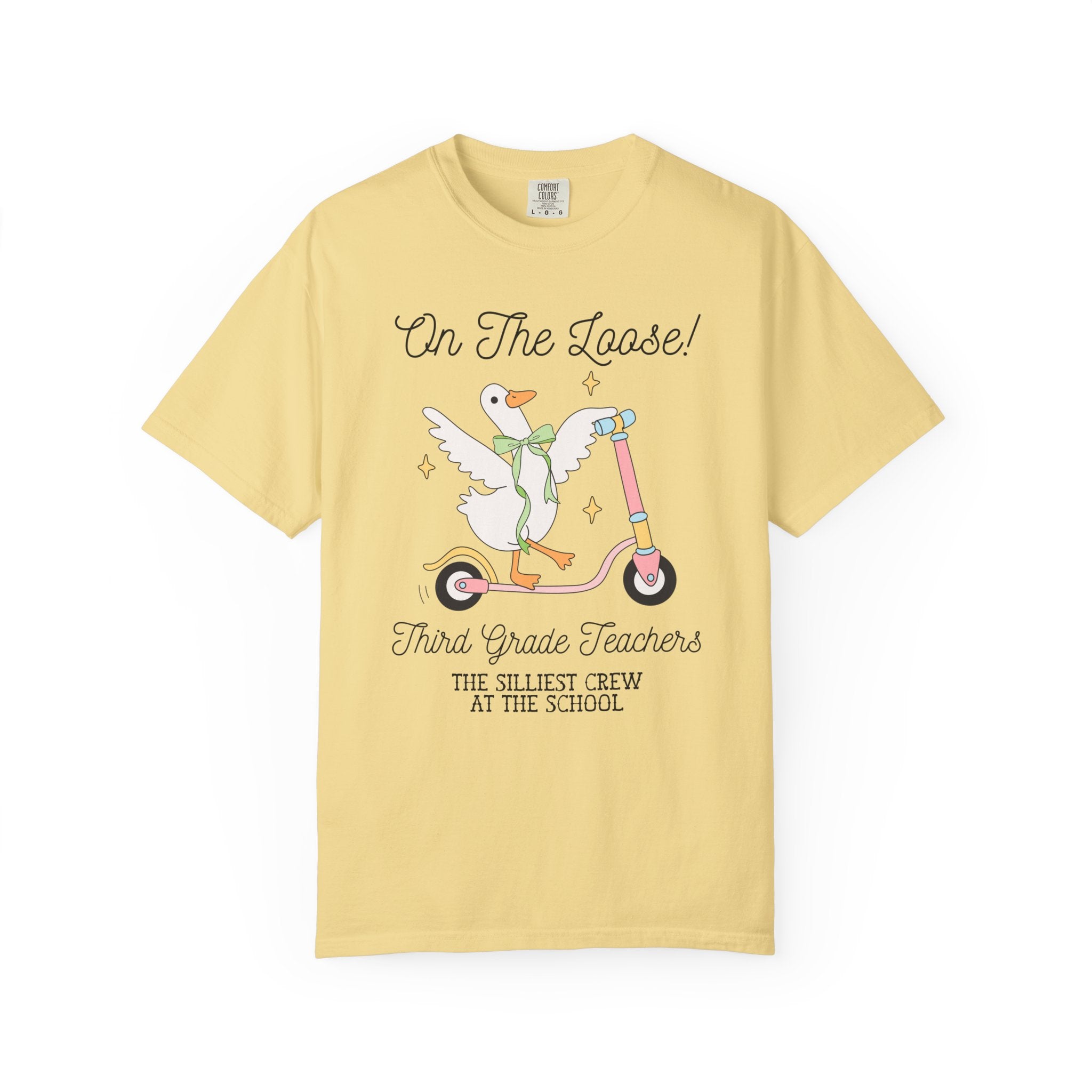 Second Grade Teacher Tee Shirt for Back to School, Matching Meet the Teacher T-Shirt for First Day of School, Silly Goose Animal Lover Tee - Opal and June