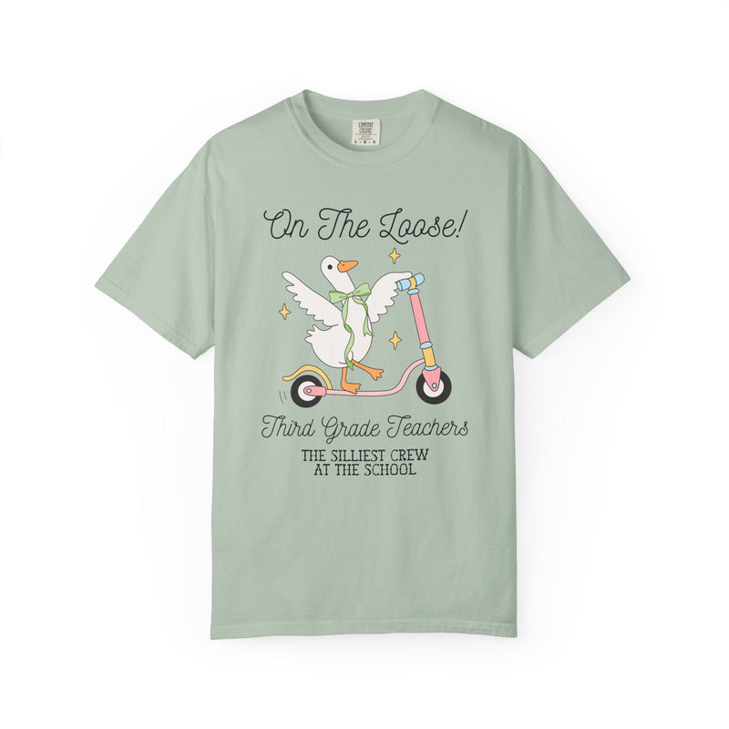 Second Grade Teacher Tee Shirt for Back to School, Matching Meet the Teacher T-Shirt for First Day of School, Silly Goose Animal Lover Tee - Opal and June