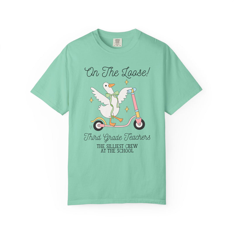 Second Grade Teacher Tee Shirt for Back to School, Matching Meet the Teacher T-Shirt for First Day of School, Silly Goose Animal Lover Tee - Opal and June