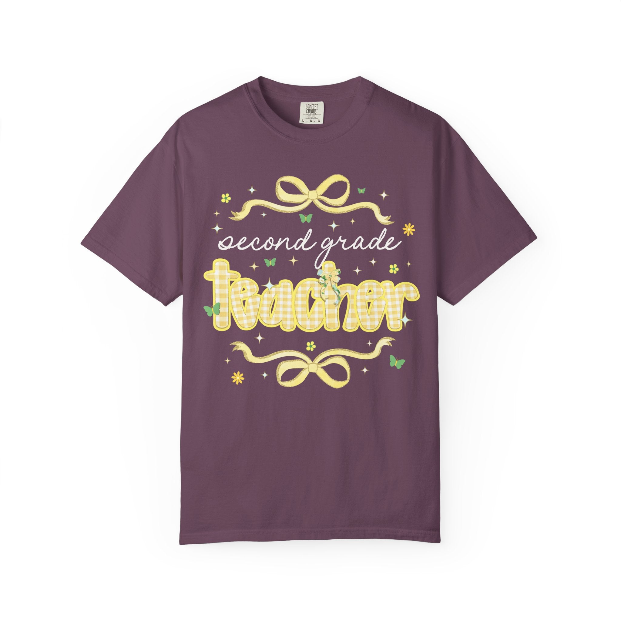 Second Grade Teacher Tee Shirt with Cottagecore Lemon Aesthetic, Cute Fairycore Preppy T-Shirt for Back to School, First Day of School Tee - Opal and June