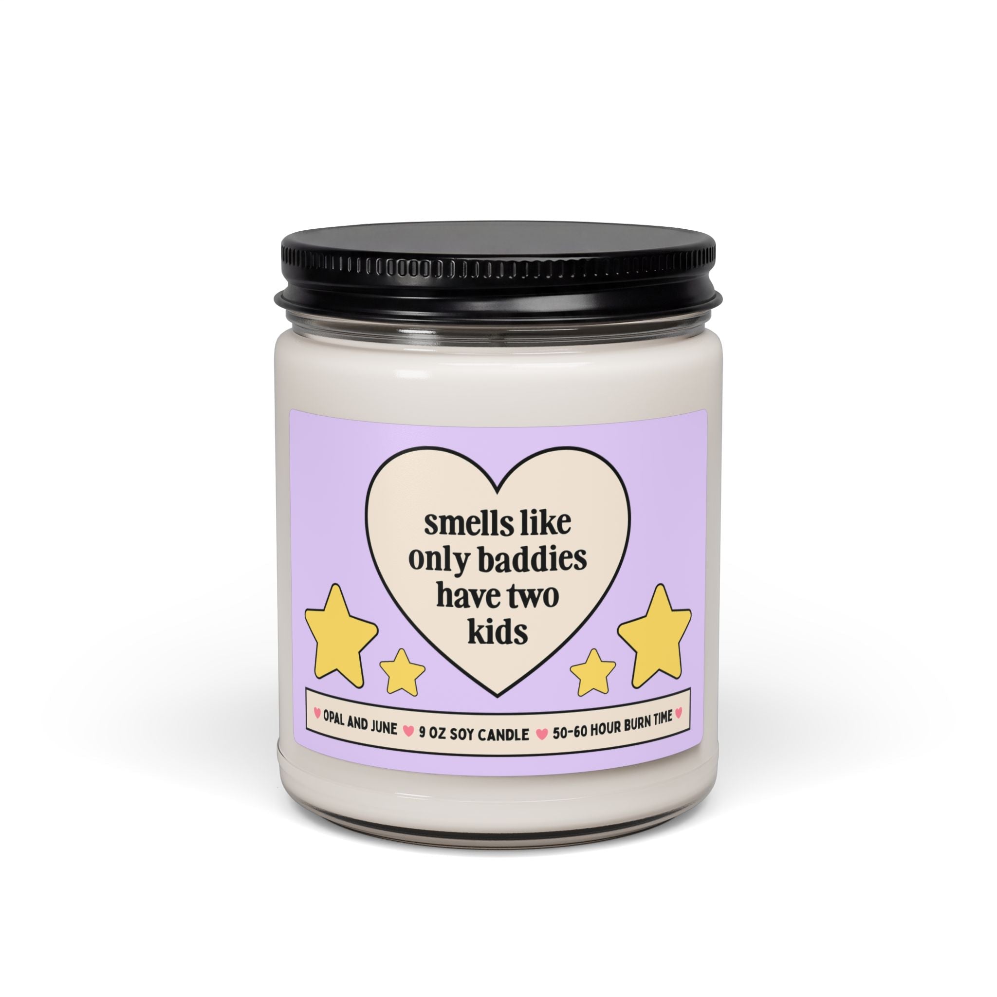 Second Time Mom Gift for Friend or Wife Pregnant with Second Child: Smells Like Only Baddies Have Two Kids, Silly Toddler Mom Candle Gift - Opal and June