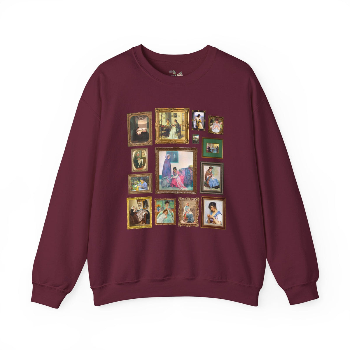 Sewing Art History Tee Shirt: Famous Paintings of Women Sewing, Cute Sewing Lover Sweatshirt for Museum Lover, Seamstress or Sister Who Sews - Opal and June