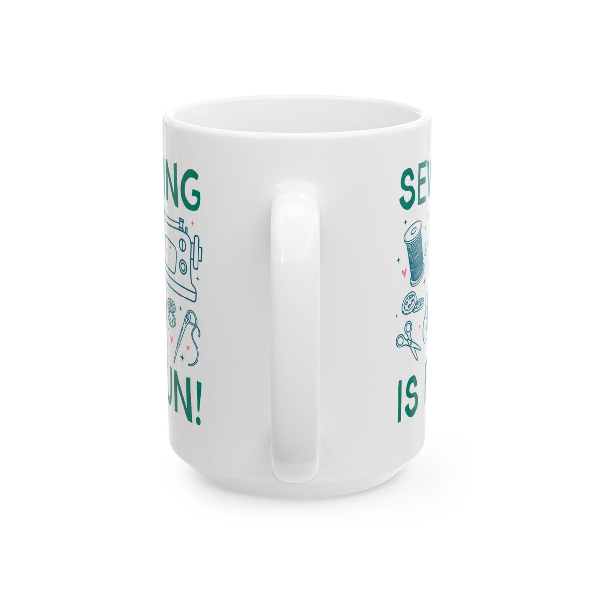 Sewing is Fun Coffee Mug for Seamstress or Sewist, Cute Crafting Coffee Mug for Mom or Sister Who Sews, Grandma Hobbies Gift - Opal and June