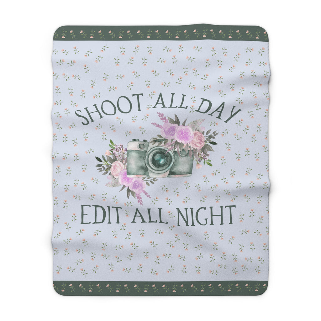 Shoot All Day, Edit All Night | Cozy Photographer Blanket for Her - Opal and June