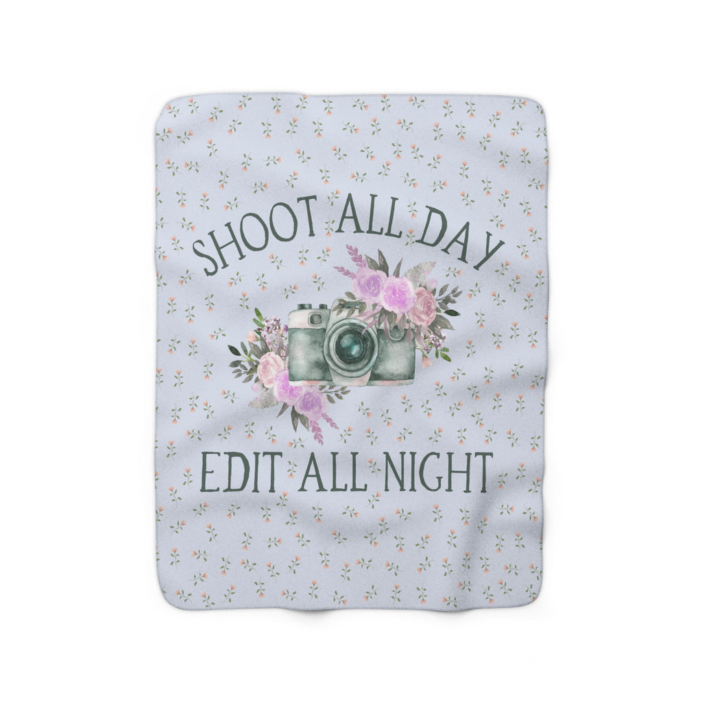 Shoot All Day, Edit All Night | Cozy Photographer Blanket for Her - Opal and June