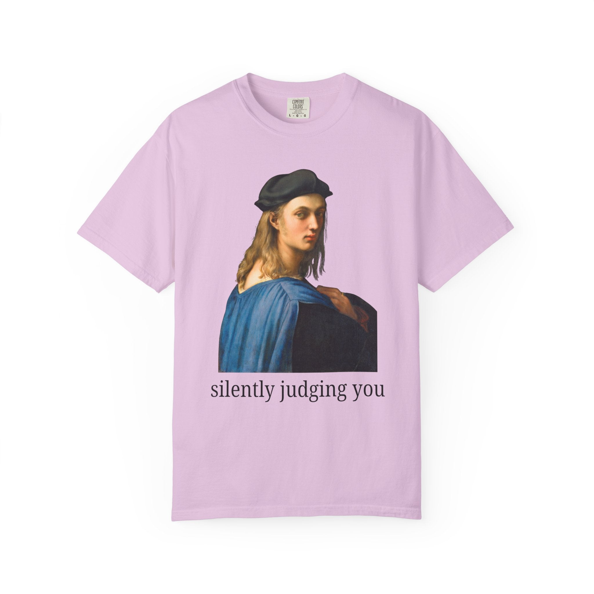 Silently Judging You Funny Art History Tee Shirt for Friend's Birthday: Portrait of Bindo Altoviti by Raphael, 16th Century Italian Artist - Opal and June