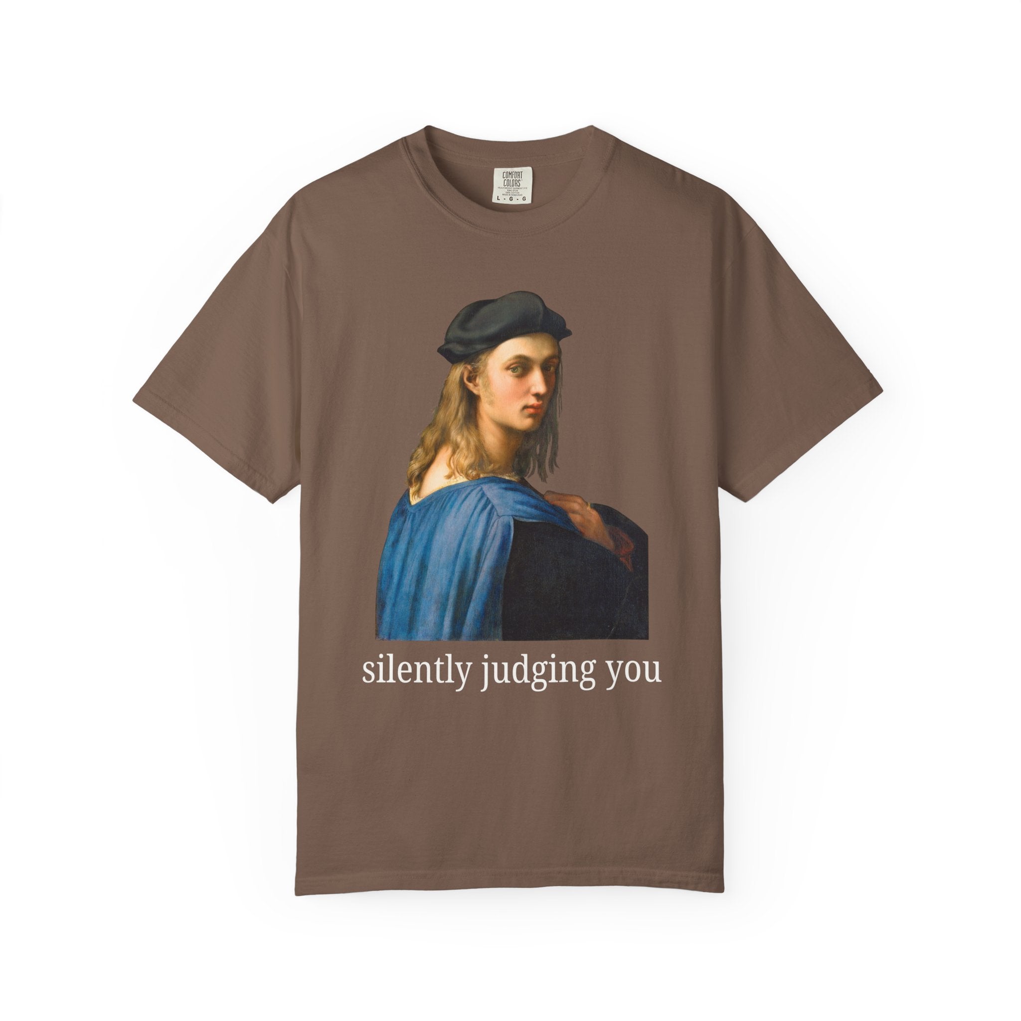 Silently Judging You Funny Art History Tee Shirt for Friend's Birthday: Portrait of Bindo Altoviti by Raphael, 16th Century Italian Artist - Opal and June