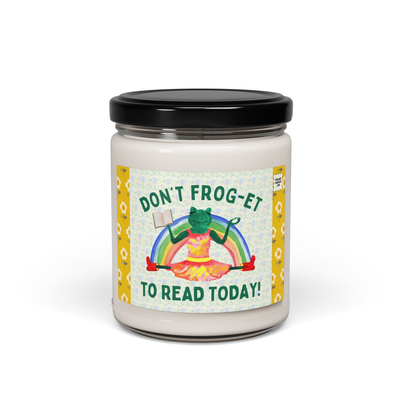 Silly Bookish Candle, Reader Who Loves Frogs: 9 oz Soy Candle, Book Lover Gift Idea, Chaotically Unhinged Decor for Library, Bookworm Gift - Opal and June