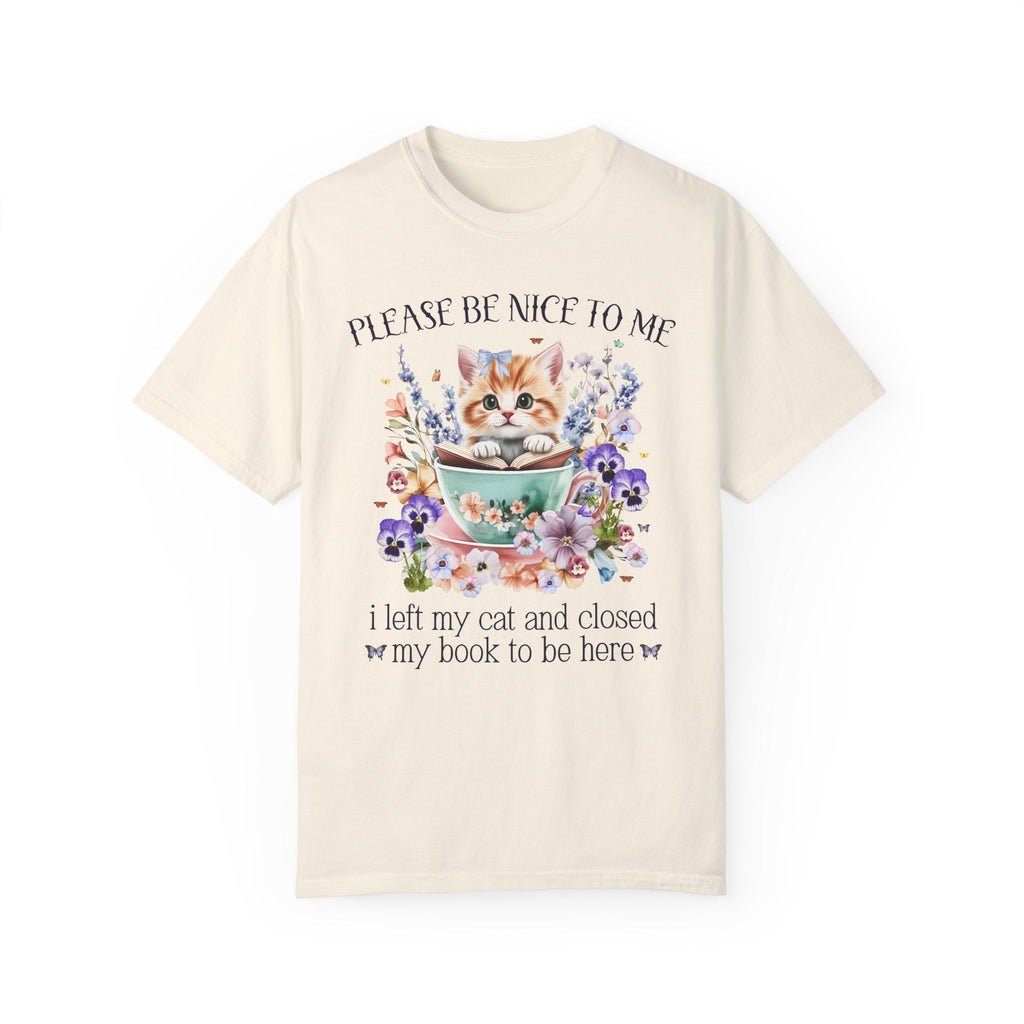 Silly Bookish T-Shirt for Cat Mom or Cat Dad, Funny Saying Shirt for Romance Reader Who Loves Cats, Cute 90s Throwback Tee for Book Lover - Opal and June