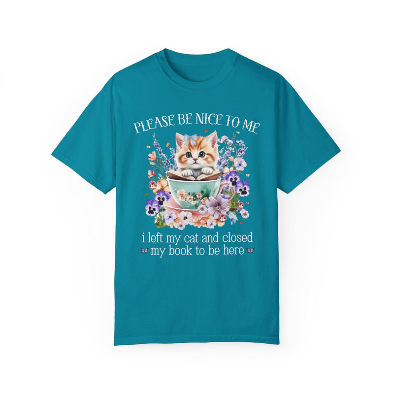 Silly Bookish T-Shirt for Cat Mom or Cat Dad, Funny Saying Shirt for Romance Reader Who Loves Cats, Cute 90s Throwback Tee for Book Lover - Opal and June