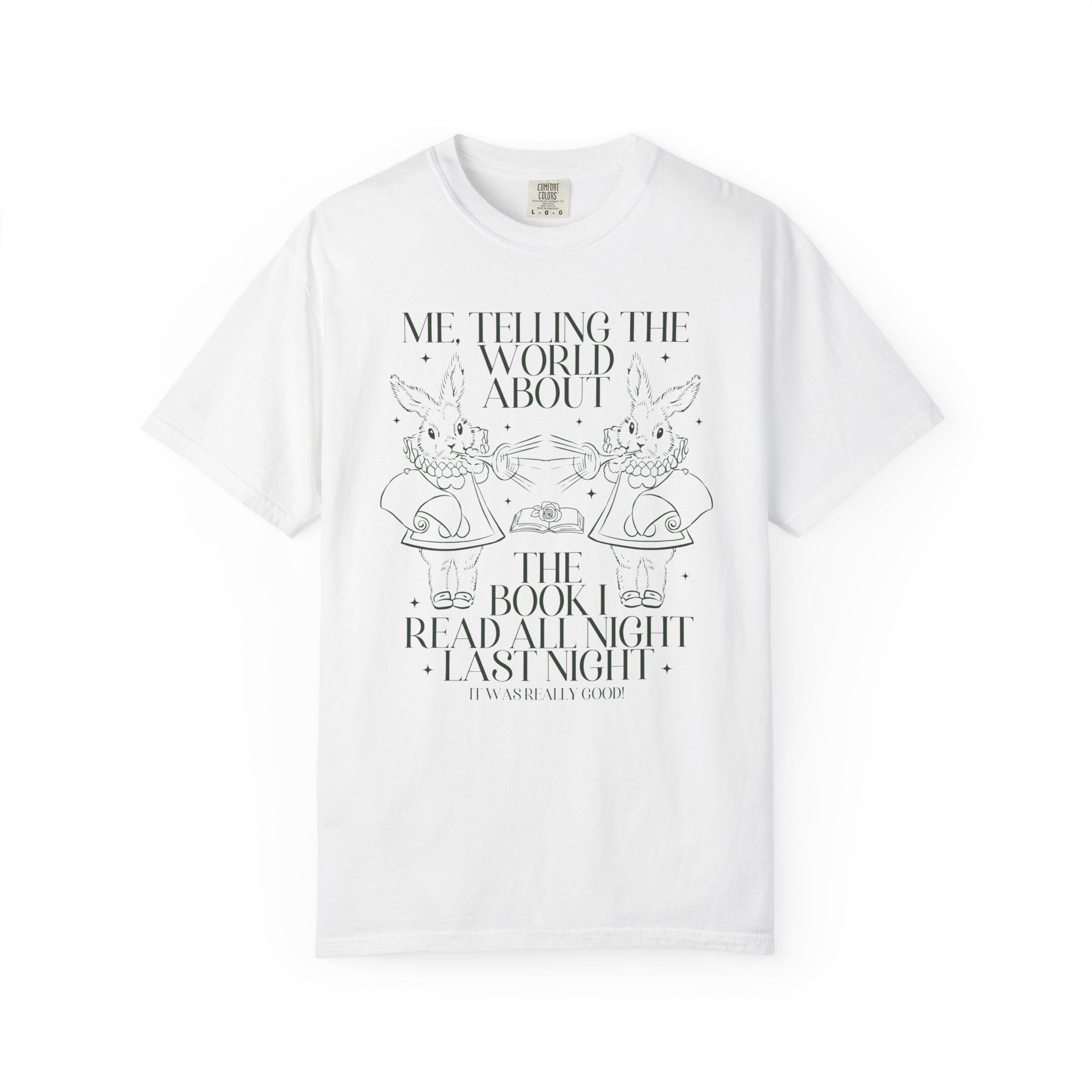 Silly Bookish Tee for Animal Lover, Cute Librarian Gift for Mom who Loves Romance Books, Funny Bookworm T-Shirt with Stars, Book Lover Gift - Opal and June