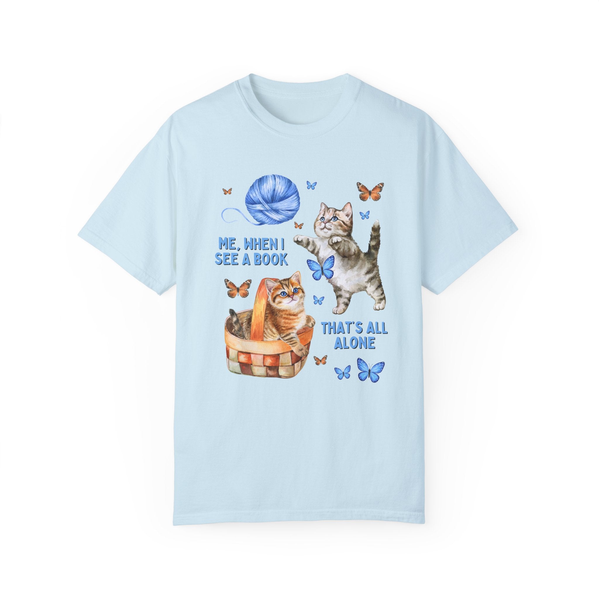 Silly Bookish Tee Shirt for Cat Mom, Cat Dad, Funny Bookworm Shirt for Reader Who Loves Cats, Cute Reading Gift for Book Lover or Librarian - Opal and June