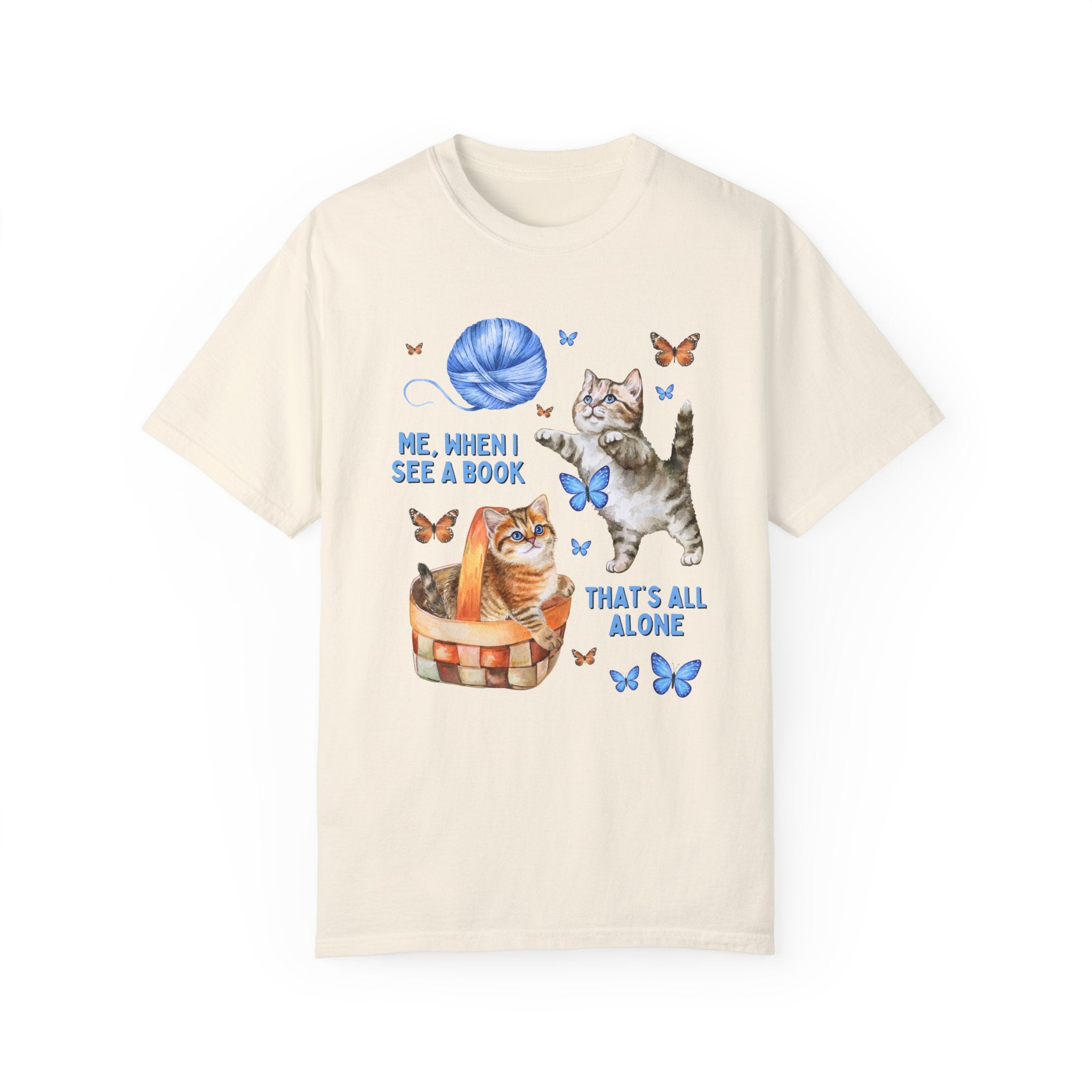 Silly Bookish Tee Shirt for Cat Mom, Cat Dad, Funny Bookworm Shirt for Reader Who Loves Cats, Cute Reading Gift for Book Lover or Librarian - Opal and June