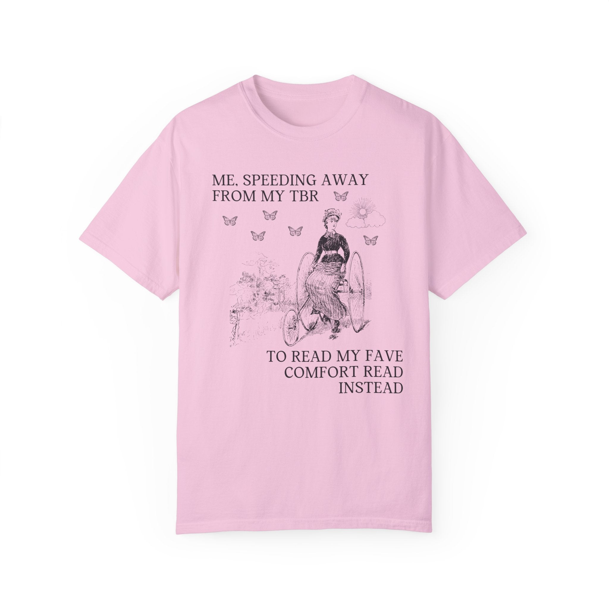 Silly Bookish Tee Shirt for Romance Reader: Funny Historical Fiction T-Shirt with Boho Butterflies, Cute TBR Reading Gift for Bookworm - Opal and June