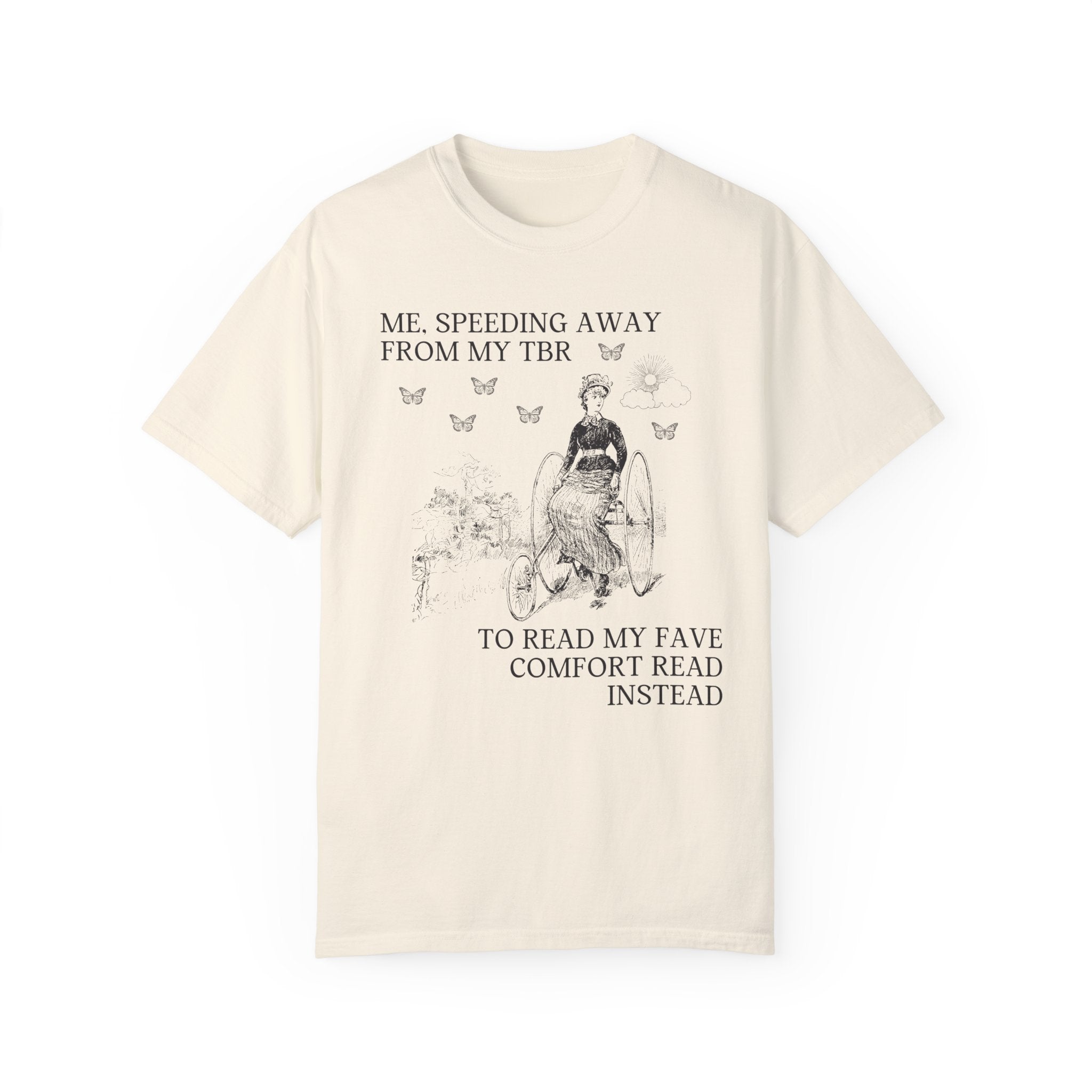 Silly Bookish Tee Shirt for Romance Reader: Funny Historical Fiction T-Shirt with Boho Butterflies, Cute TBR Reading Gift for Bookworm - Opal and June