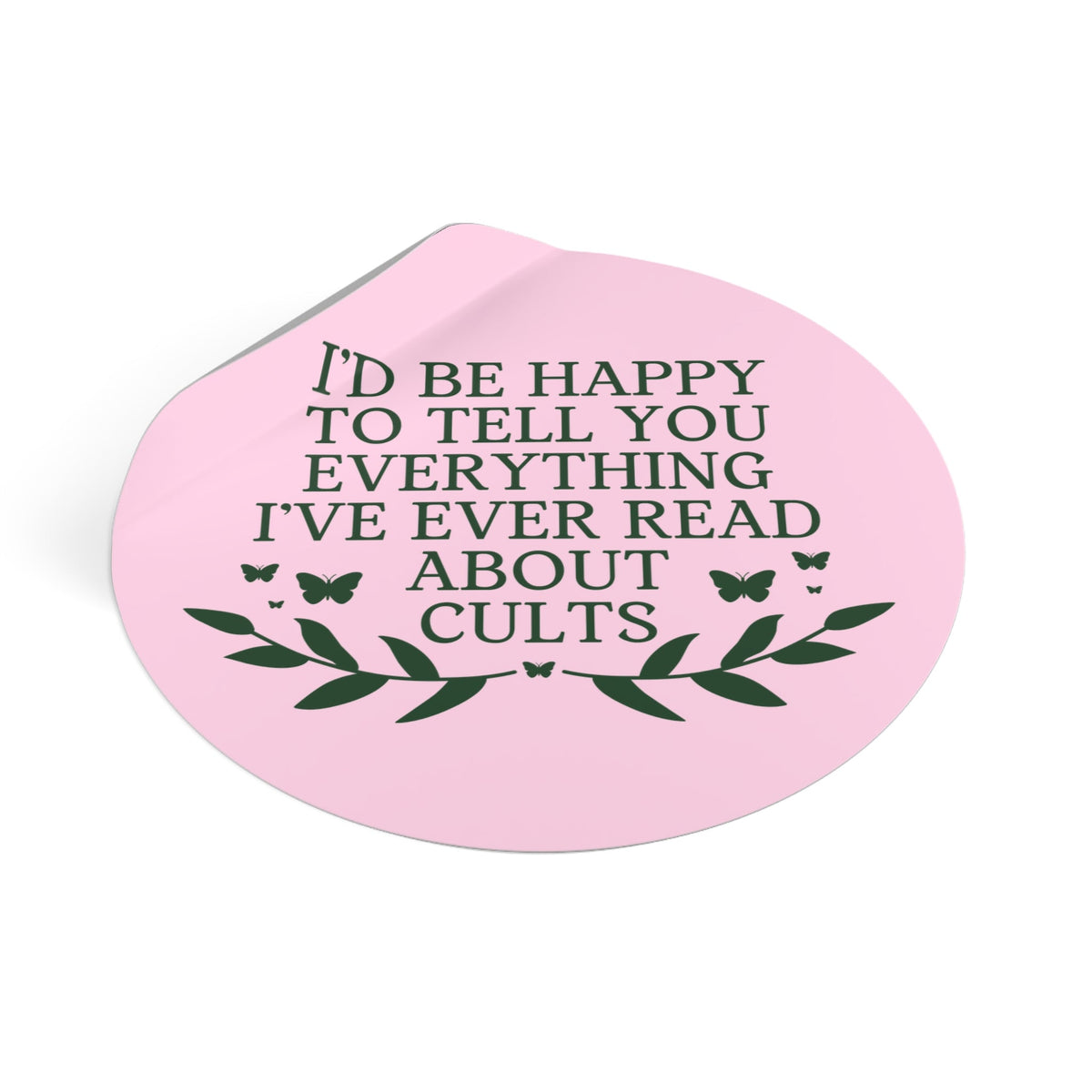 Silly Cult History Sticker for Historian or History Buff Who Loves True Crime and Stories About Cults, Funny History Lover Sticker for Her - Opal and June