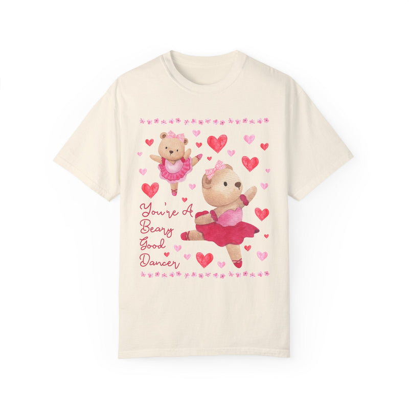 Silly Dance Teacher Tee Shirt, Ballet Teacher: You're a Beary Good Dancer, Encouraging Balletcore Shirt, Cute 90s Aesthetic Tee with Hearts - Opal and June