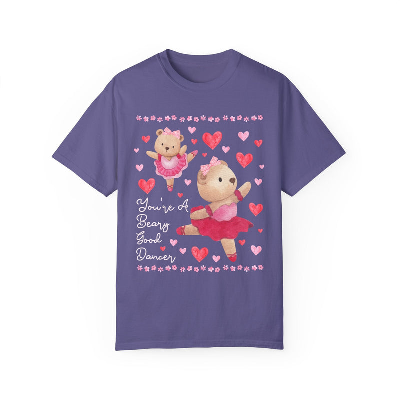 Silly Dance Teacher Tee Shirt, Ballet Teacher: You're a Beary Good Dancer, Encouraging Balletcore Shirt, Cute 90s Aesthetic Tee with Hearts - Opal and June