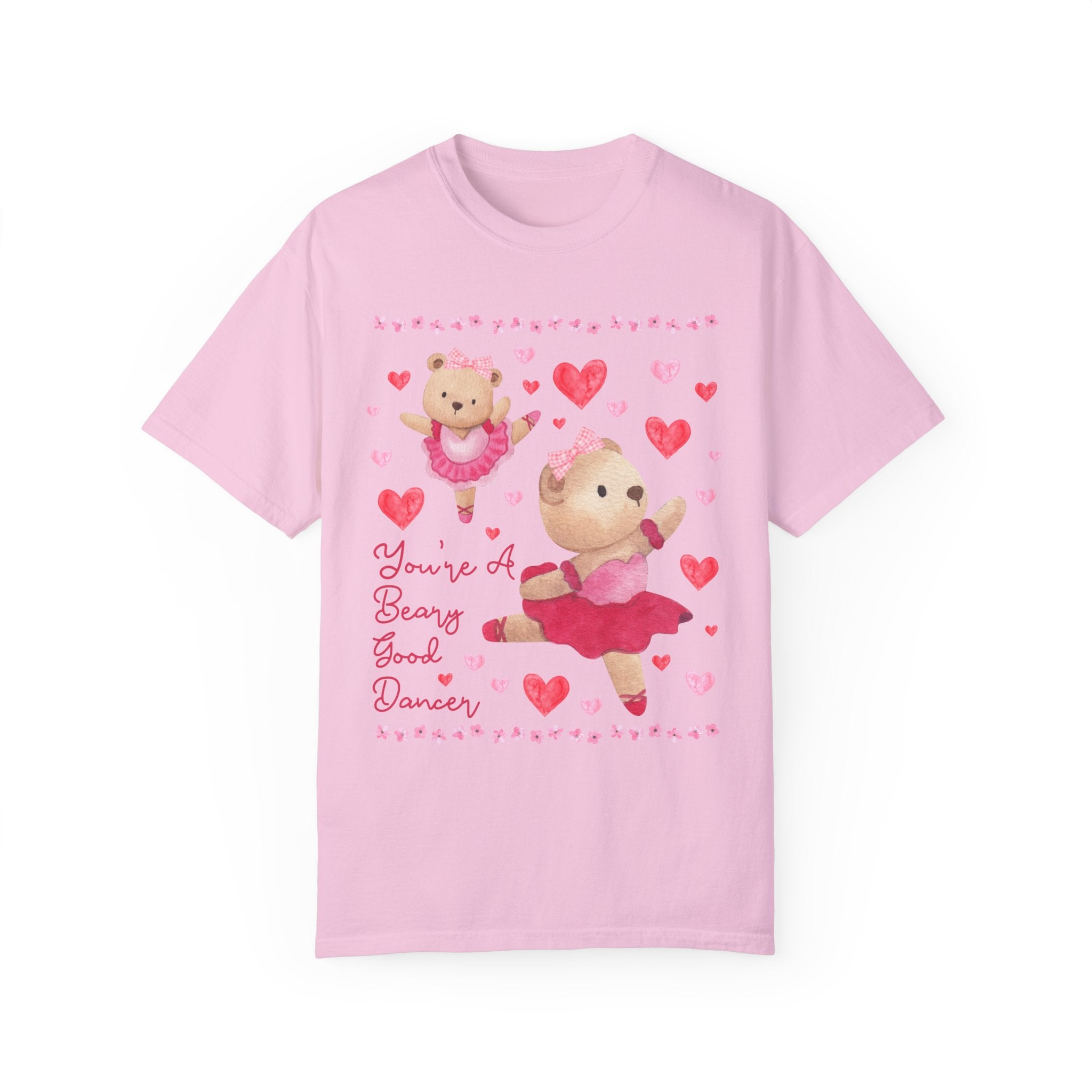 Silly Dance Teacher Tee Shirt, Ballet Teacher: You're a Beary Good Dancer, Encouraging Balletcore Shirt, Cute 90s Aesthetic Tee with Hearts - Opal and June