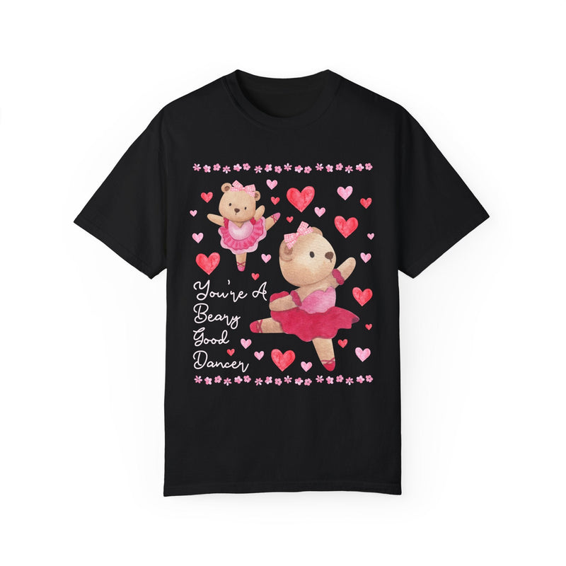 Silly Dance Teacher Tee Shirt, Ballet Teacher: You're a Beary Good Dancer, Encouraging Balletcore Shirt, Cute 90s Aesthetic Tee with Hearts - Opal and June