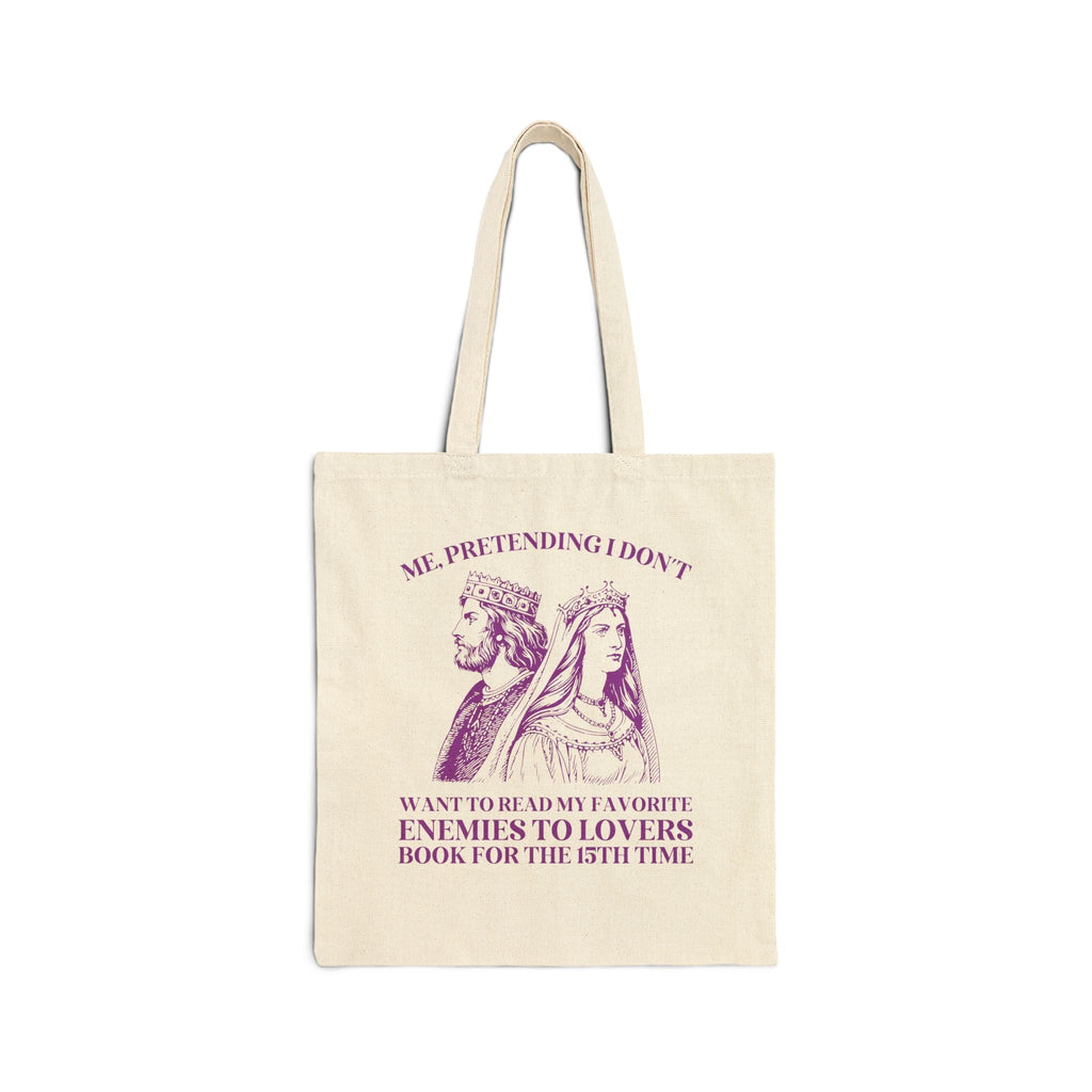 Silly Enemies to Lovers Romance Reader Tote Bag for Friend Who Loves Romantasy Books - Opal and June