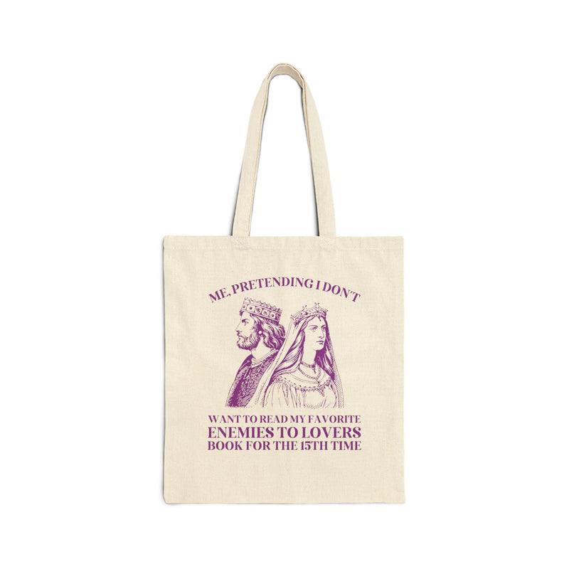 Silly Enemies to Lovers Romance Reader Tote Bag for Friend Who Loves Romantasy Books - Opal and June