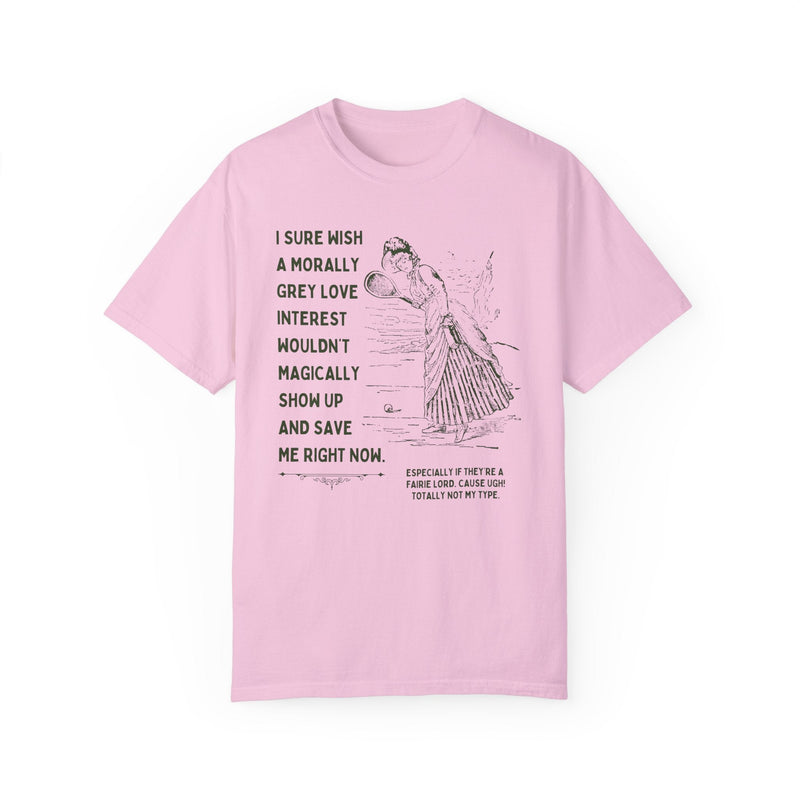 Silly Fantasy Romance Tee Shirt with Vintage Aesthetic: Funny Book Lover T-Shirt for Romantasy Book Lover, Cute Fairie Bookworm Gift for Her - Opal and June