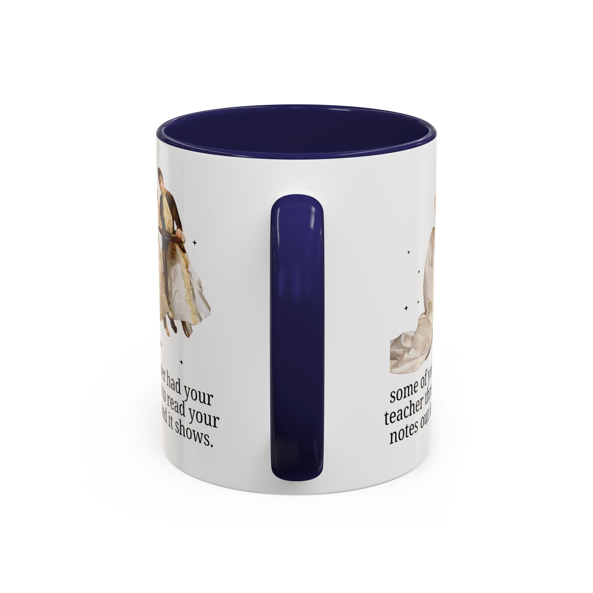Silly High School Teacher Coffee Mug with Famous Painting of Women, Unhinged Goblincore Middle School Teacher 11 Oz Mug, Art History Mug - Opal and June