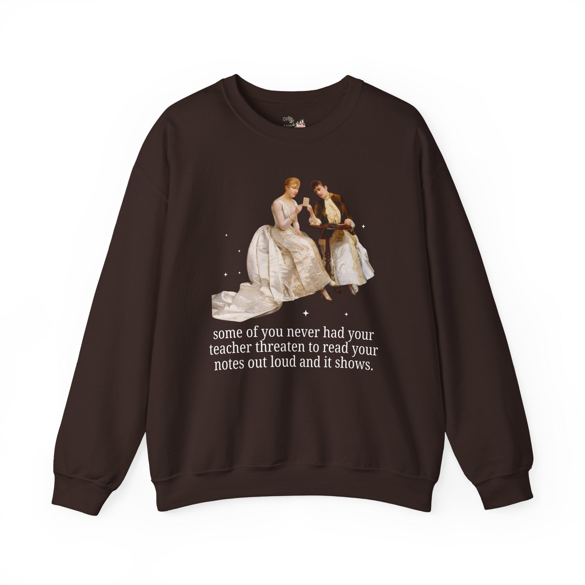 Silly High School Teacher Sweatshirt with Famous Painting of Women, Unhinged Goblincore Middle School Teacher Crewneck, Art History Shirt - Opal and June