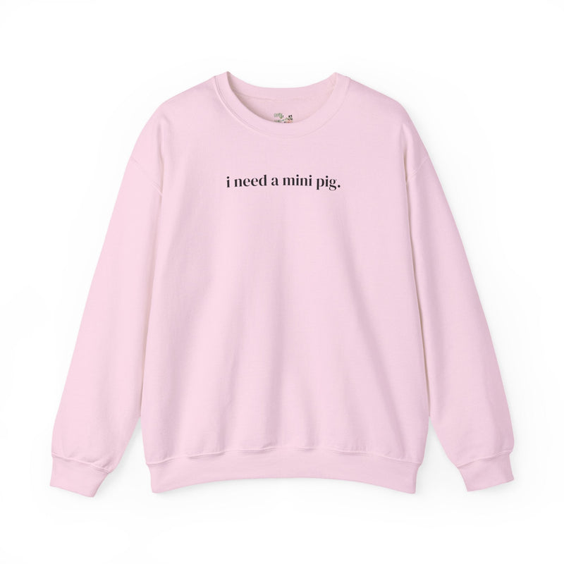 Silly Mini Pig Sweatshirt for Daughter Who Wants a Mini Pig, Funny Saying Animal Lover Shirt for Farmer, Gift for Friend Who Loves Mini Pigs - Opal and June