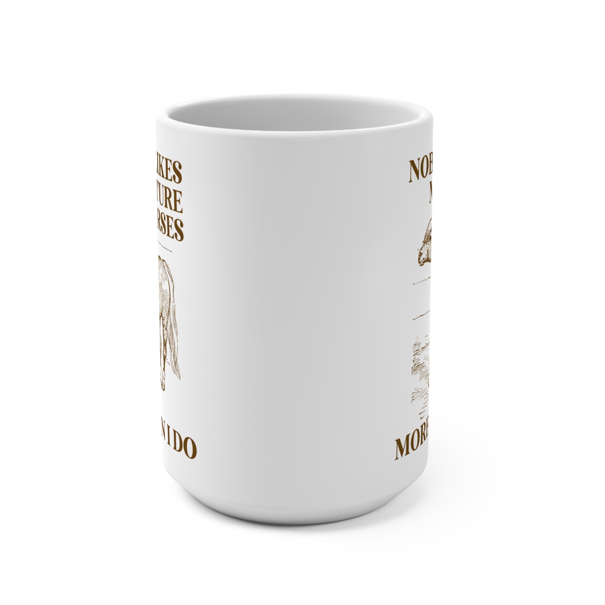 Silly Miniature Horse Lover Coffee Mug: 15 Oz Coffee Mug for Friend Who Loves Ponies or Cute Mini Horses, Funny Saying Retro Aesthetic Mug - Opal and June