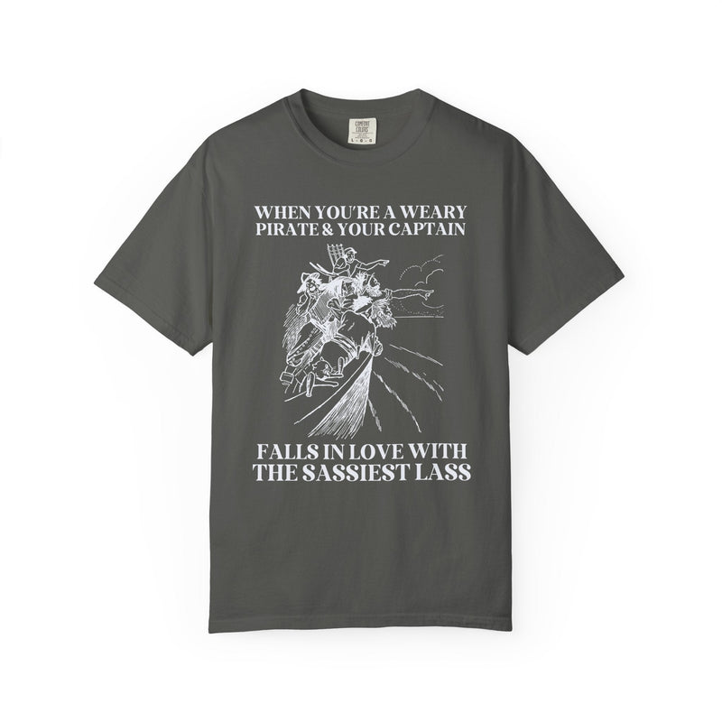 Silly Pirate Romance Tee Shirt for Bookworm, Romance Reader Who Loves Historical Fantasy Novels with Pirates, Cute Bookish Tee, Book Lover - Opal and June