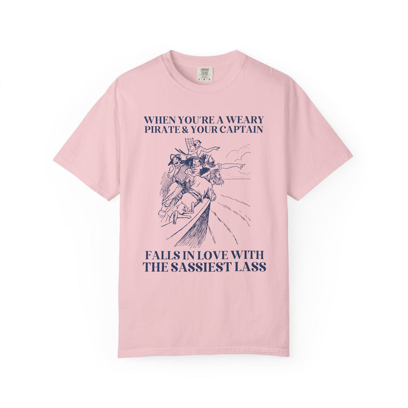 Silly Pirate Romance Tee Shirt for Bookworm, Romance Reader Who Loves Historical Fantasy Novels with Pirates, Cute Bookish Tee, Book Lover - Opal and June