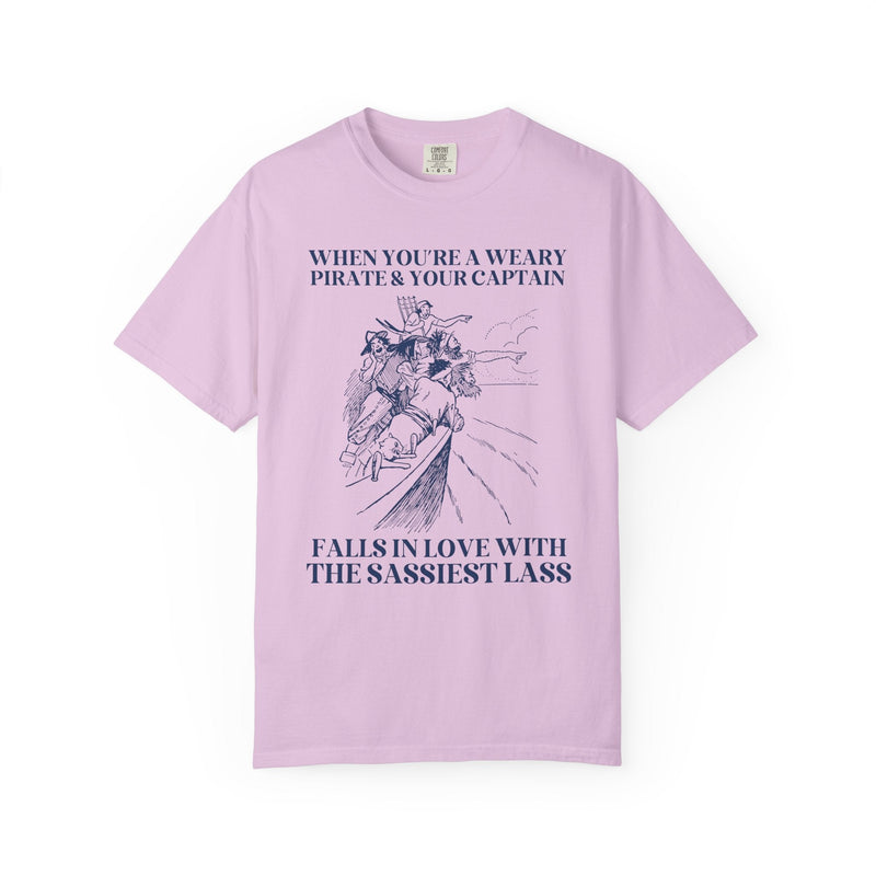 Silly Pirate Romance Tee Shirt for Bookworm, Romance Reader Who Loves Historical Fantasy Novels with Pirates, Cute Bookish Tee, Book Lover - Opal and June