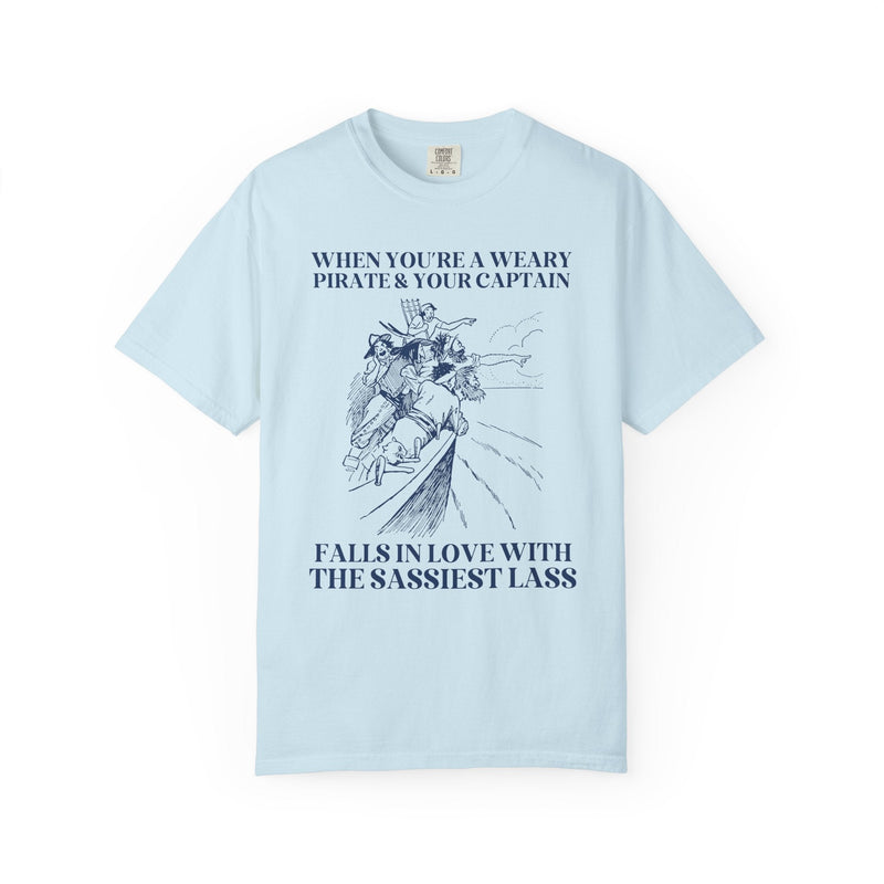 Silly Pirate Romance Tee Shirt for Bookworm, Romance Reader Who Loves Historical Fantasy Novels with Pirates, Cute Bookish Tee, Book Lover - Opal and June