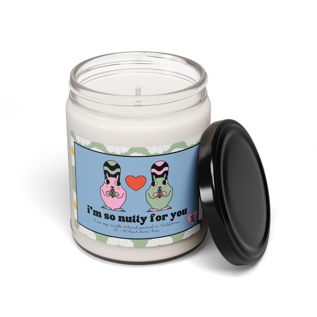 Silly Unhinged Candle for Wife: I'm So Nutty For You | Funny Kitschy Eclectic Gift for Valentines or Birthday, 9 oz Soy Candle, Animal Lover - Opal and June