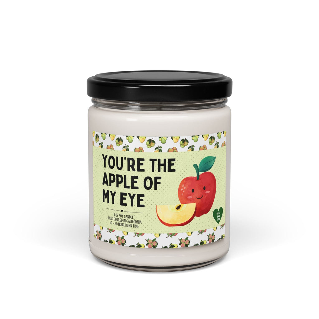 Silly Valentines Gift for Girlfriend Who Loves Puns: 9 Oz Soy Candle | You're the Apple of My Eye, Funny 90s Throwback Candle for Husband - Opal and June