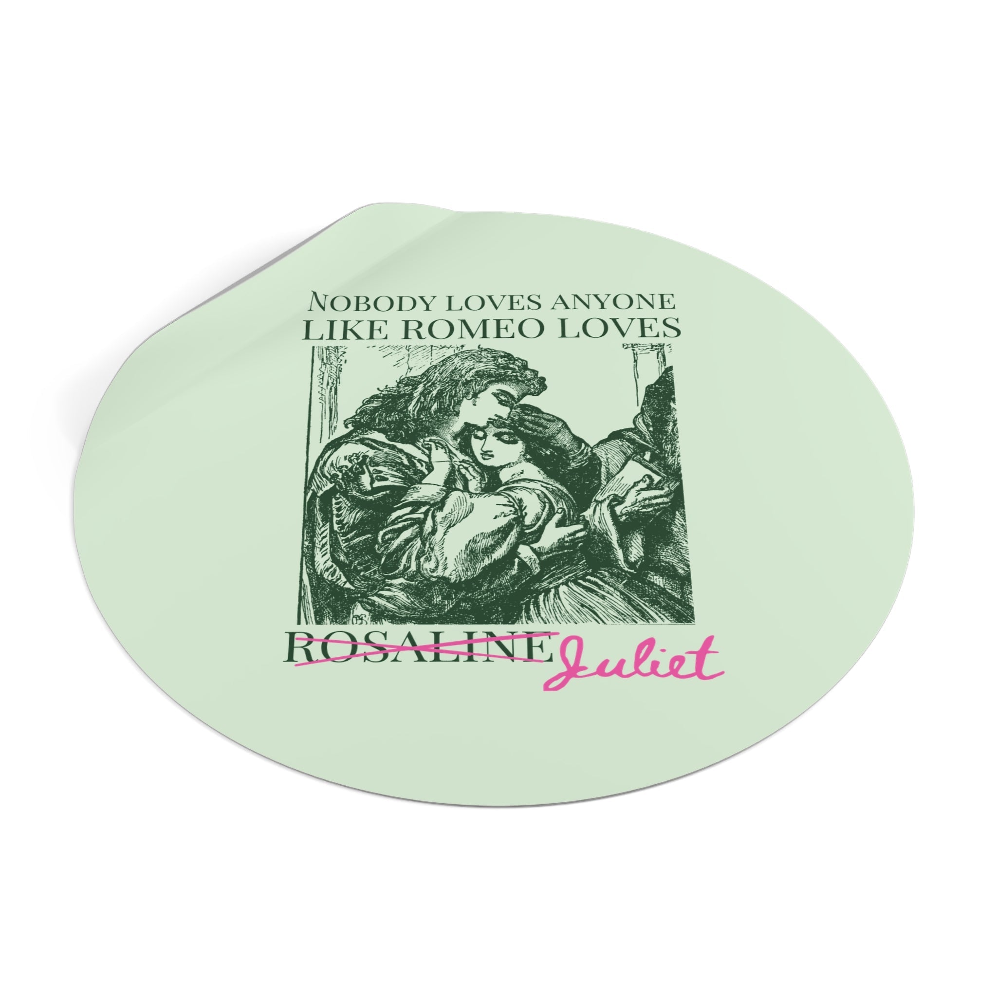 Silly William Shakespeare Sticker for Bookworm Who Loves Romeo and Juliet, Funny Bookish Present for Romance Reader, Classic Literature - Opal and June