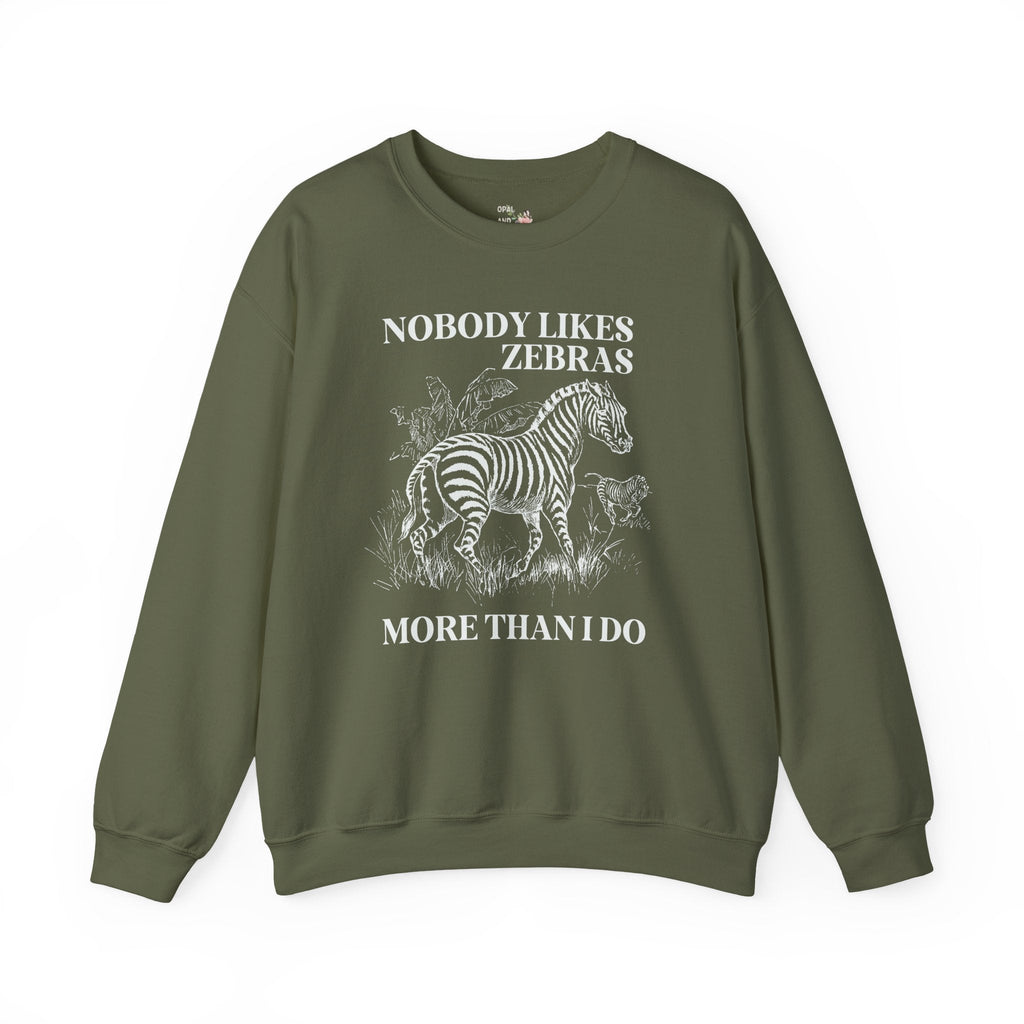 Silly Zebra Lover Sweatshirt, Animal Lover, Trip to Zoo, Wildlife Ecology Biology Teacher Shirt, Birthday Gift for Sister Who Loves Zebras - Opal and June
