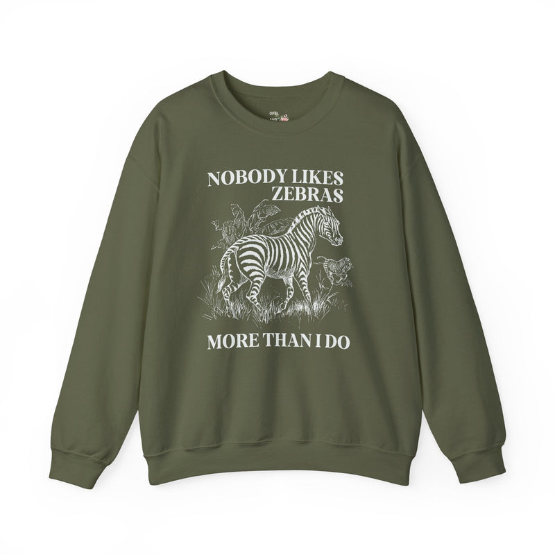 Silly Zebra Lover Sweatshirt, Animal Lover, Trip to Zoo, Wildlife Ecology Biology Teacher Shirt, Birthday Gift for Sister Who Loves Zebras - Opal and June
