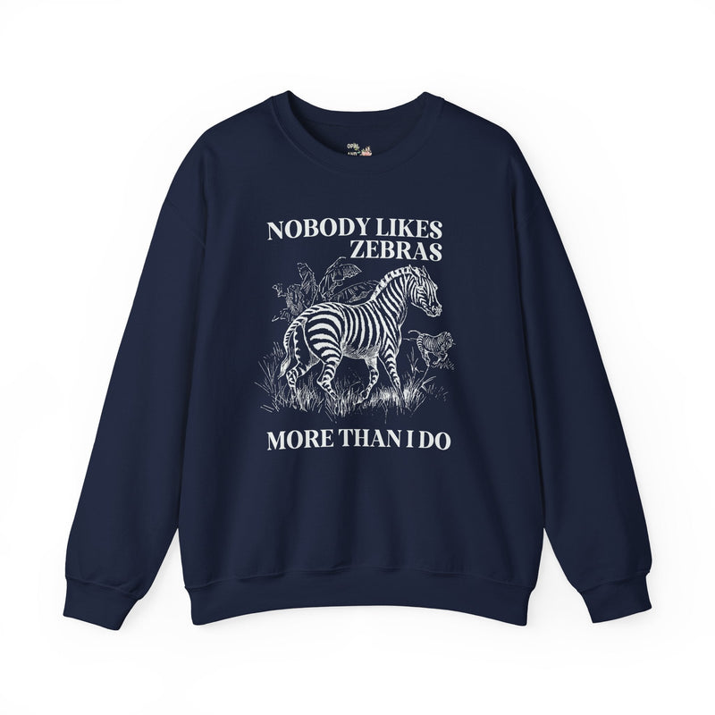 Silly Zebra Lover Sweatshirt, Animal Lover, Trip to Zoo, Wildlife Ecology Biology Teacher Shirt, Birthday Gift for Sister Who Loves Zebras - Opal and June