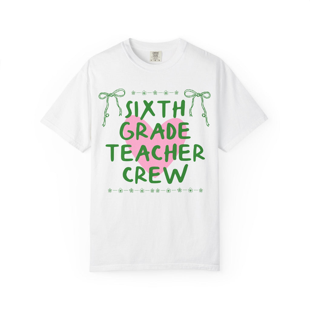 Sixth Grade Crew Matching Teacher Tee Shirt, Back To School Sixth Grade Team T-Shirt for First Day of School or Meet the Teacher Night - Opal and June