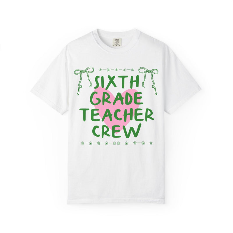 Sixth Grade Crew Matching Teacher Tee Shirt, Back To School Sixth Grade Team T-Shirt for First Day of School or Meet the Teacher Night - Opal and June